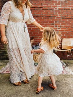 D & J Industries Girls Angel Eyes Dress - Ivory 12 D & J Industries Girls Angel Eyes Dress - Ivory