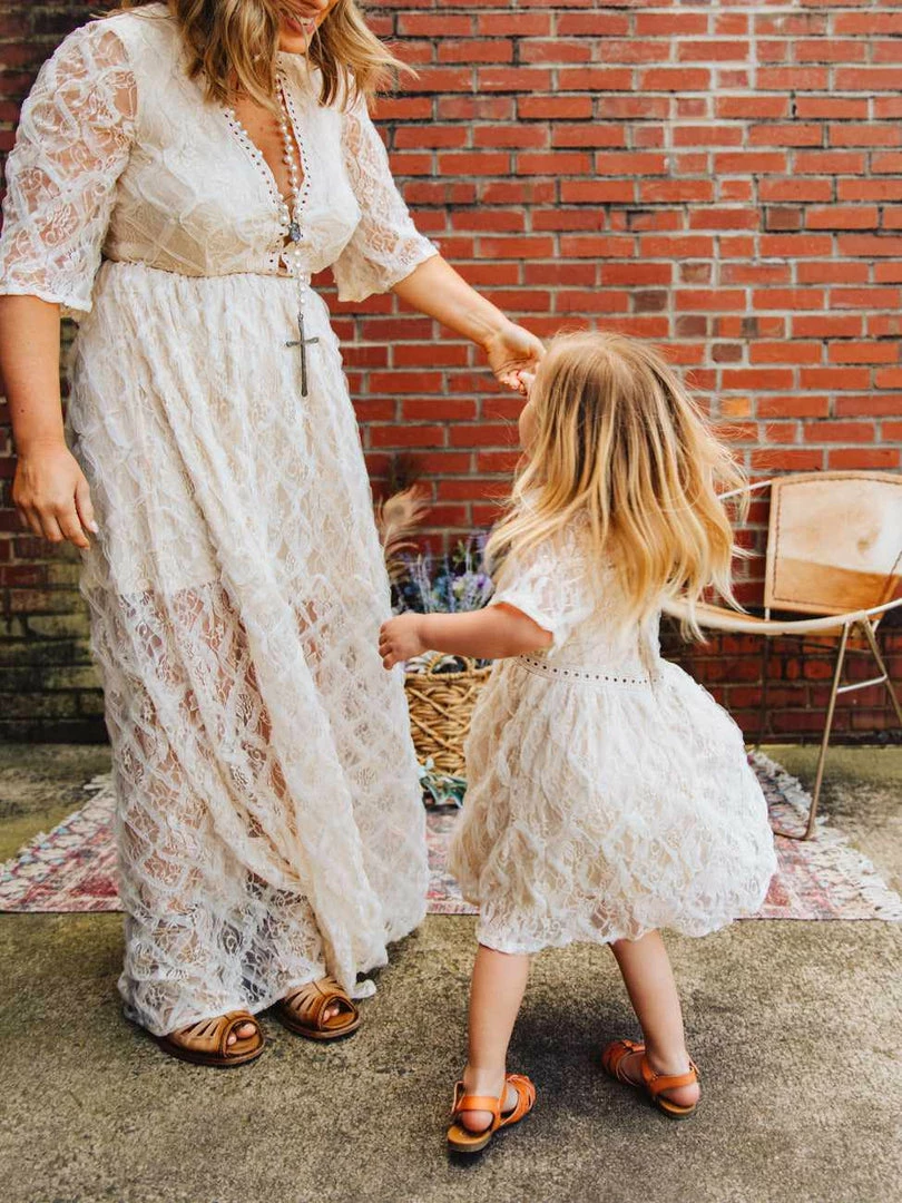 D & J Industries Girls Angel Eyes Dress - Ivory 7 D & J Industries Girls Angel Eyes Dress - Ivory