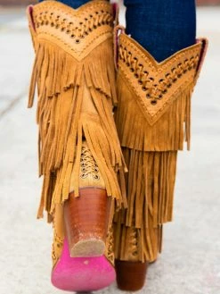 Alig Tannery New Arrivals All Around The Fringe — Cowgirl Boots With Fringe In Tan Leather 15 Alig Tannery New Arrivals All Around The Fringe — Cowgirl Boots With Fringe In Tan Leather