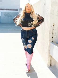 Prachi Leather PREORDER Just Call Me Dolly Pink Cowgirl Boots - Wide Calf Pre-Orders