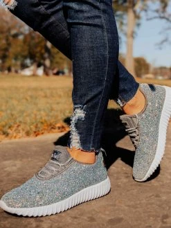 Mango Glitter Bomb Sneakers - Pewter