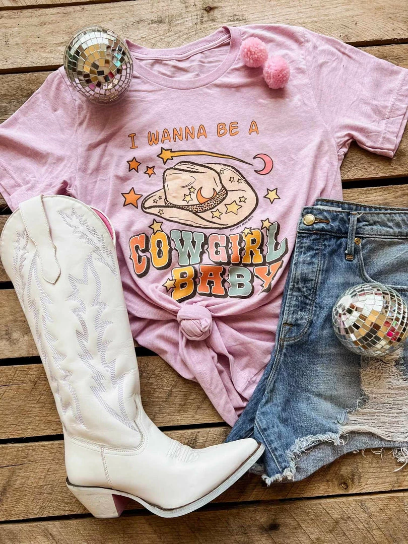 GTN New Arrivals I Wanna Be A Cowgirl Baby T-shirt 3 GTN New Arrivals I Wanna Be A Cowgirl Baby T-shirt
