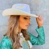 Western Fashion, Inc Metallic Opal Cowboy Hat - White 1 Western Fashion, Inc Metallic Opal Cowboy Hat - White