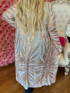 Dongguan Haohoo Clothing CO., Ltd PREORDER The Royal Sequin Duster - White And Gold Pre-Orders