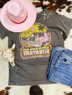 Country Deep 80s Vantastic Distressed Tee New Arrivals