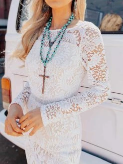 D & J Industries Always Be Mine Dress - White/Neutral 10 D & J Industries Always Be Mine Dress - White/Neutral