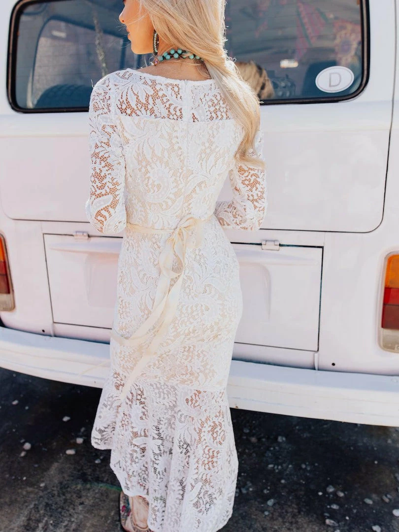 D & J Industries Always Be Mine Dress - White/Neutral 6 D & J Industries Always Be Mine Dress - White/Neutral