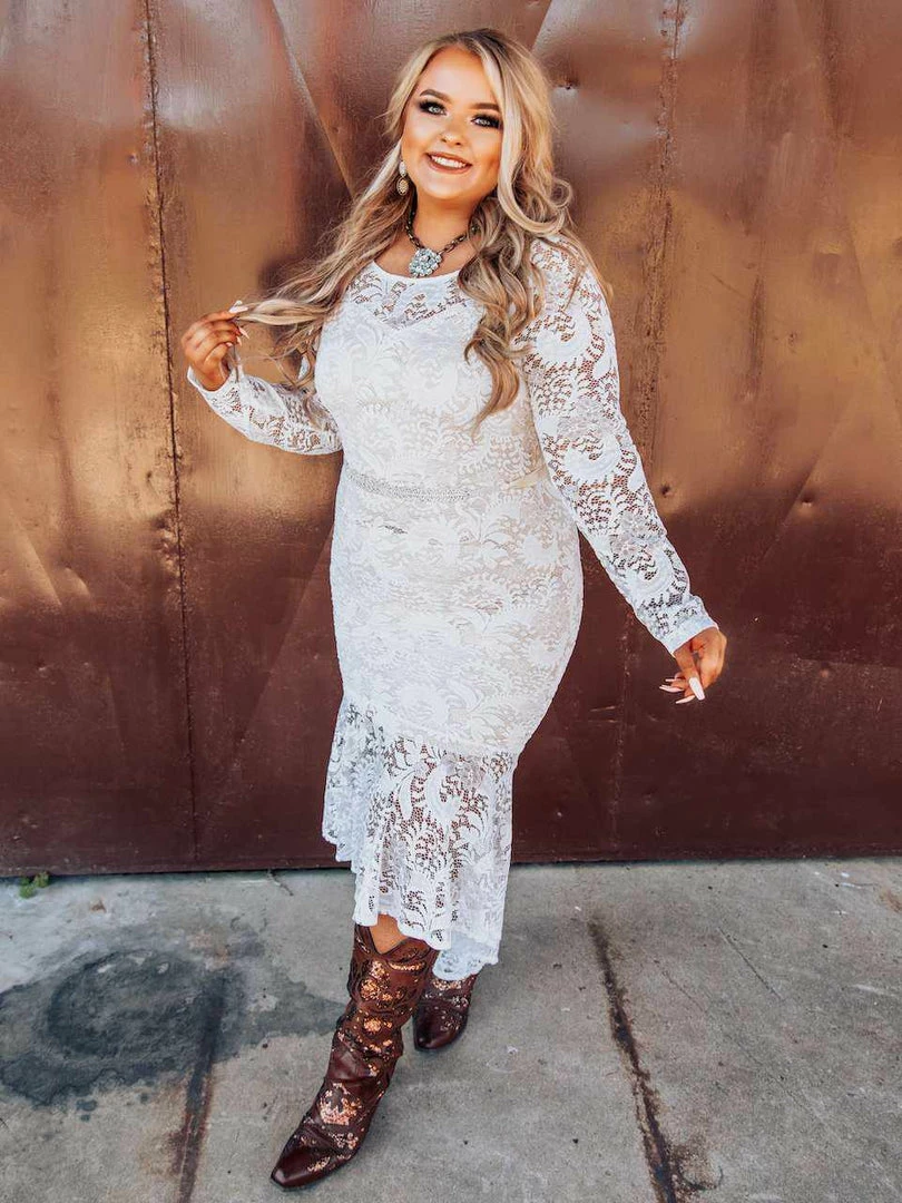 D & J Industries Always Be Mine Dress - White/Neutral 4 D & J Industries Always Be Mine Dress - White/Neutral