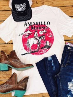 Country Deep Amarillo By Mornin White Tee