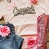 Bling-A-Gogo New Arrivals Cowgirls Just Want To Have Fun T-shirt - Light Pink