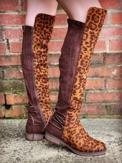 Olem Shoe Corporation Barcelona-22 Leopard Boot Sale!