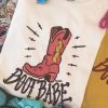 Miss Mud Pie Boot Babe Tee - Cream Tees