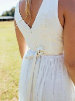 D & J Industries Bridal Lace Long Dress