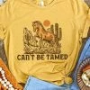 Miss Mud Pie Clothing Cant Be Tamed Tee - Mustard 1 Miss Mud Pie Clothing Cant Be Tamed Tee - Mustard