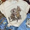Miss Mud Pie Cowgirl Horse Tee - Cream Clothing 1 Miss Mud Pie Cowgirl Horse Tee - Cream Clothing