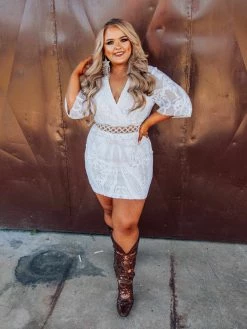 D & J Industries Dance With You Dress - White