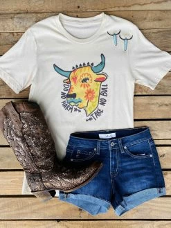 Miss Mud Pie Tees Do No Harm Tee - Cream