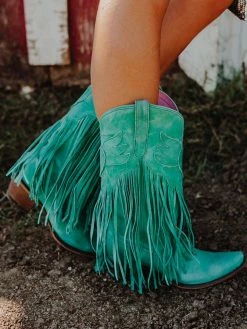 Lane Boots Dreamer Turquoise Fringe Boots By Lane