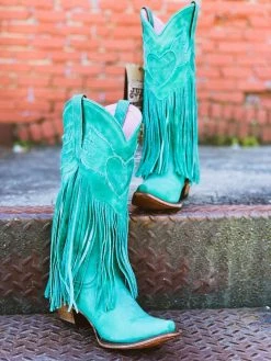 Lane Boots Dreamer Turquoise Fringe Boots By Lane