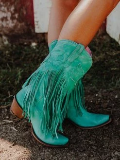 Lane Boots Dreamer Turquoise Fringe Boots By Lane