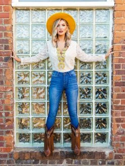 D & J Industries Co., LTD. Enchanted Nights Bodysuit - Ivory Lace