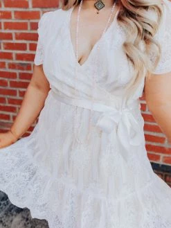 D & J Industries Feelin' Flirty Dress - White