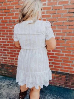 D & J Industries Feelin' Flirty Dress - White