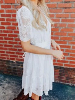 D & J Industries Feelin' Flirty Dress - White