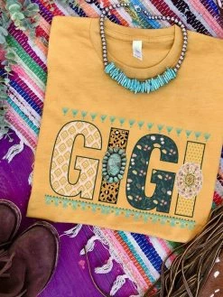 Miss Mud Pie Gigi T-shirt - Mustard