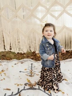 Dongguan Haohoo Clothing CO., Ltd Sale! Girls Southbound Dress - Black Top With Leopard Skirt