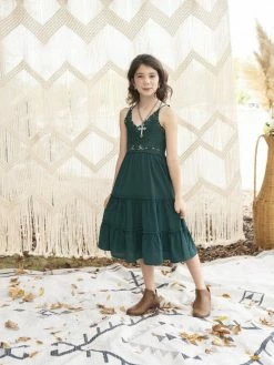Dongguan Haohoo Clothing CO., Ltd Girls Southbound Dress - Evergreen Sale!