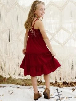 Dongguan Haohoo Clothing CO., Ltd Girls Southbound Dress - Wine Sale!