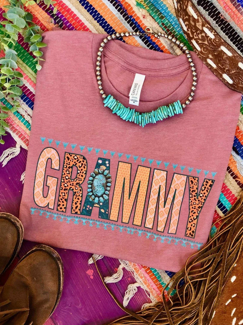 Miss Mud Pie Grammy Tee - Mauve Clothing 3 Miss Mud Pie Grammy Tee - Mauve Clothing