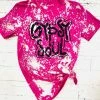 Buckin Barn Tees Gypsy Soul Bleached Tee - Berry