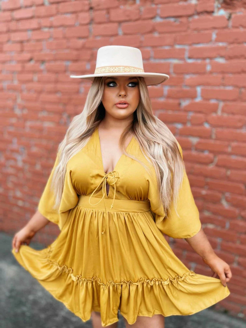Dongguan Haohoo Clothing CO., Ltd Hard To Forget Dress - Mustard Sale! 3 Dongguan Haohoo Clothing CO., Ltd Hard To Forget Dress - Mustard Sale!