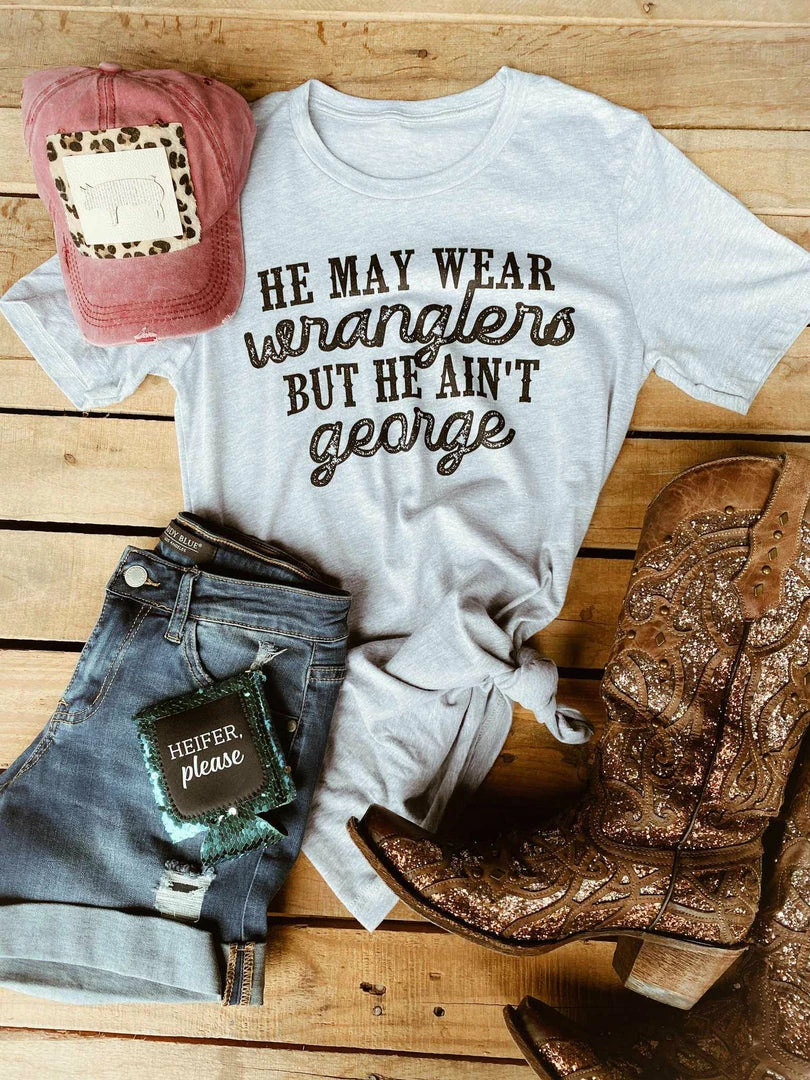 Buckin Barn Tees He May Wear Wranglers Tee 4 Buckin Barn Tees He May Wear Wranglers Tee