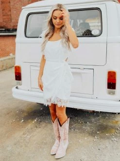 D & J Industries Hello Beautiful Dress - White Sale!