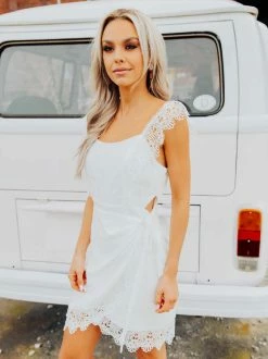 D & J Industries Hello Beautiful Dress - White Sale!