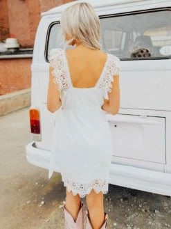 D & J Industries Hello Beautiful Dress - White Sale!