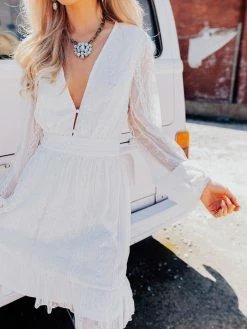 D & J Industries Hit The Town Dress - White Sale!