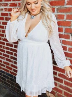 D & J Industries Hit The Town Dress - White Sale!