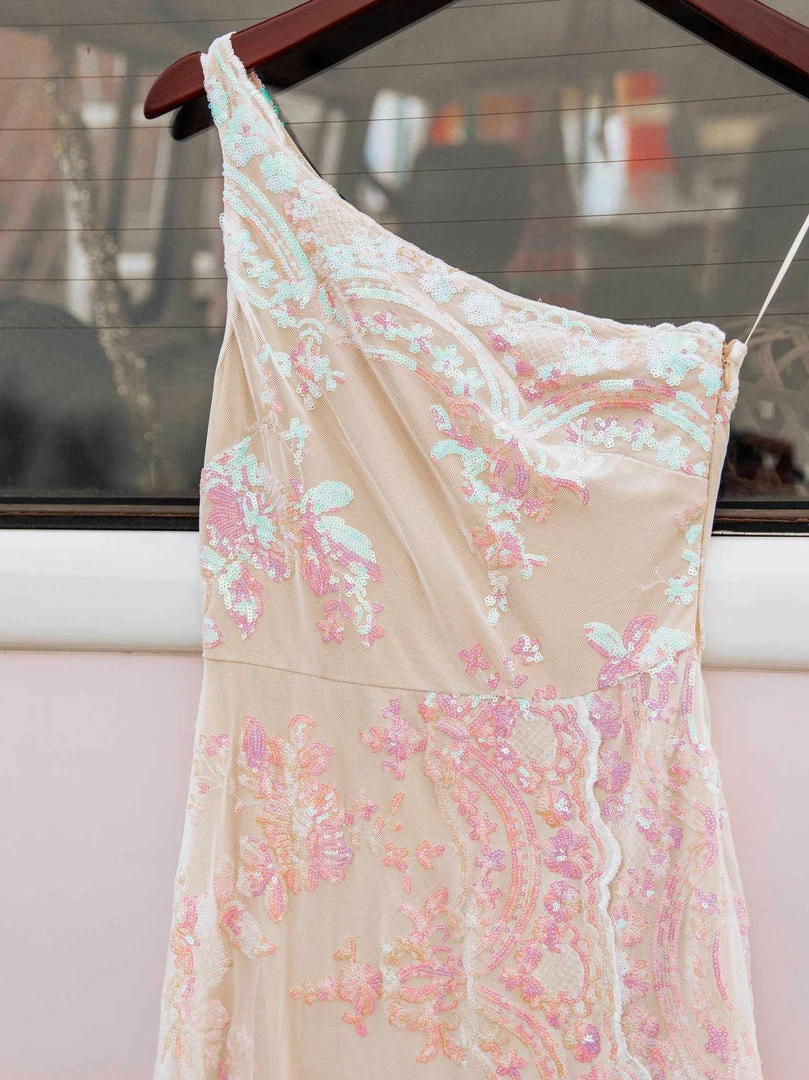 D & J Industries Hollywood Nights Sequin Dress - Pink Iridescent 10 D & J Industries Hollywood Nights Sequin Dress - Pink Iridescent