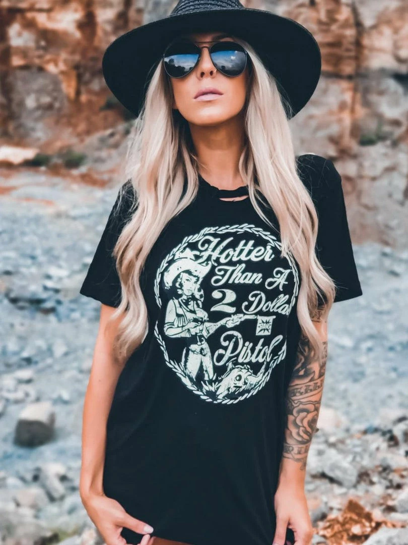 Country Deep Hotter Than A 2 Dollar Pistol Distressed Tee New Arrivals 3 Country Deep Hotter Than A 2 Dollar Pistol Distressed Tee New Arrivals