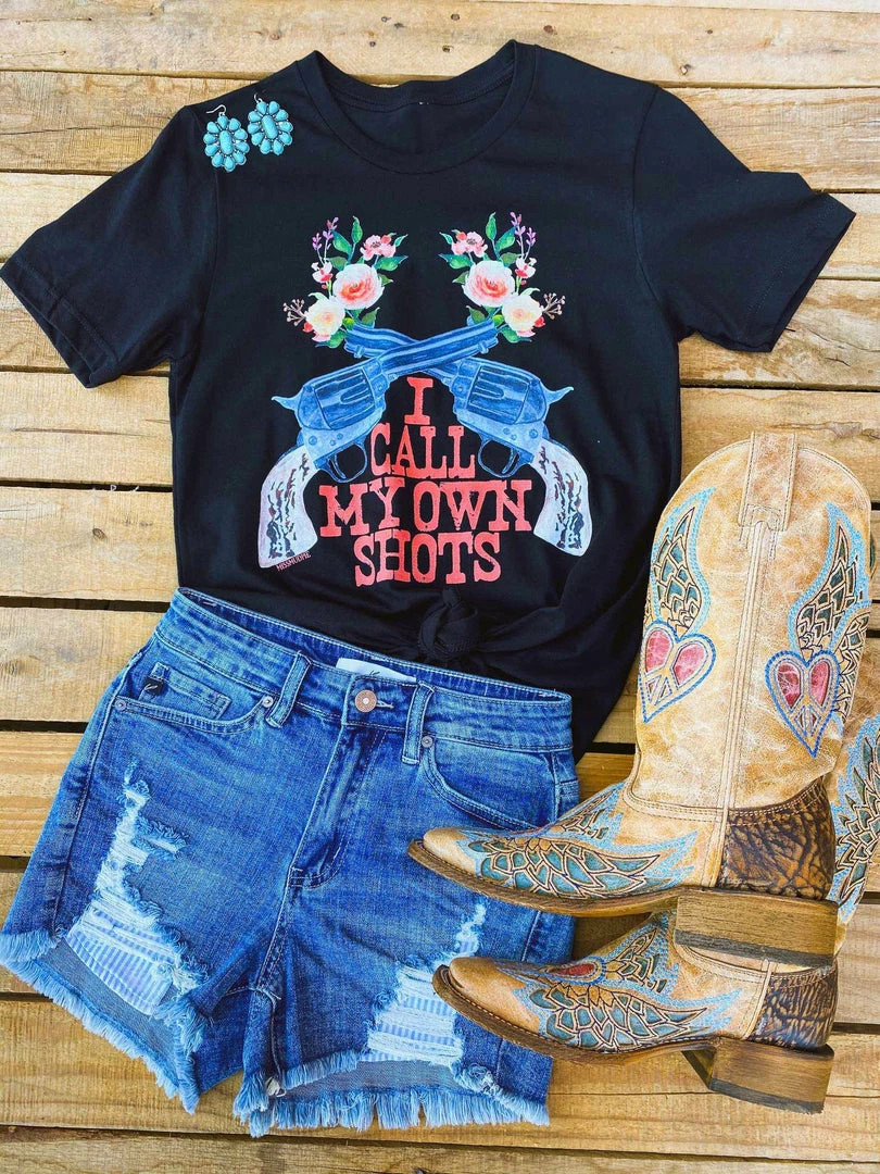 Miss Mud Pie Tees I Call My Own Shots Tee - Black 4 Miss Mud Pie Tees I Call My Own Shots Tee - Black