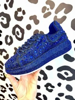 Azalea Wang Glittery Midnight Chic Sneakers