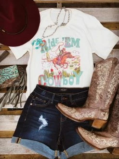 Bling-A-Gogo Ride Em Cowboy Tee Clothing