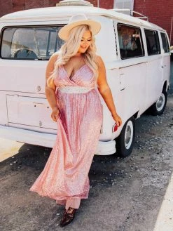 D & J Industries Livin' The Dream Dress - Cinnamon Sequin