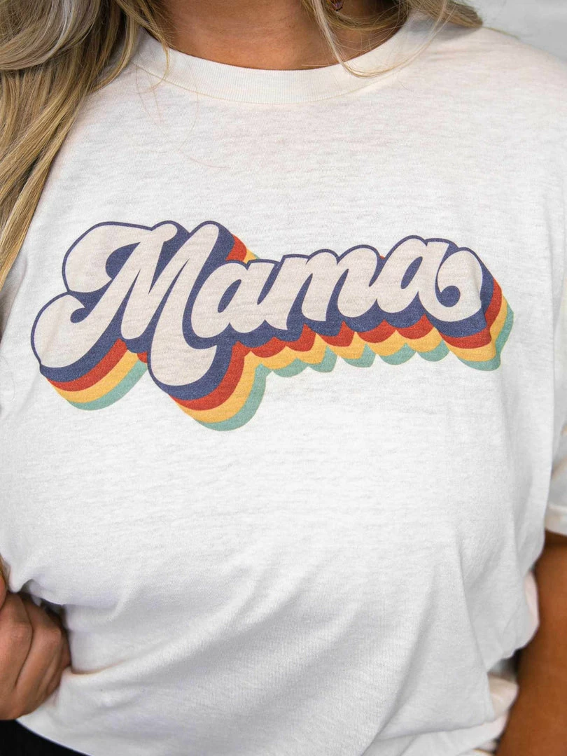 Bling-A-Gogo Mama Vintage Tee - White 4 Bling-A-Gogo Mama Vintage Tee - White