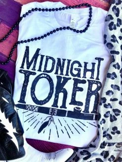 Miss Mud Pie Midnight Toker Tee - White