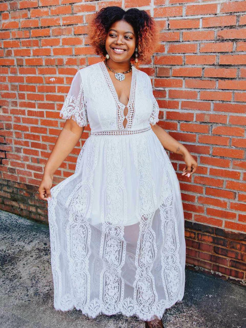 D & J Industries Nobody But You Dress - White 4 D & J Industries Nobody But You Dress - White